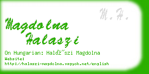 magdolna halaszi business card